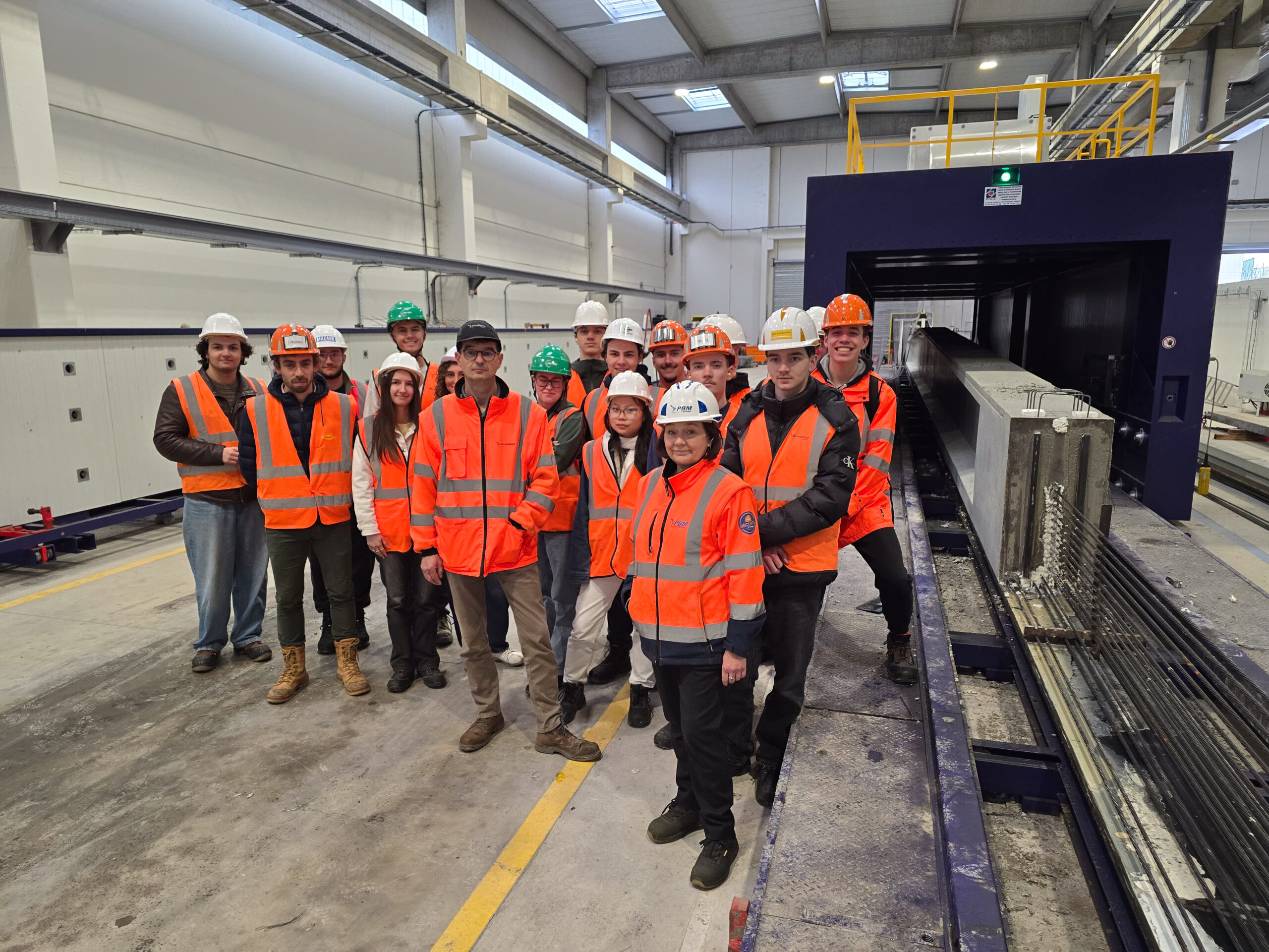 A la découverte de la production de béton préfabriqué avec les ingénieurs de l’école BUILDERS