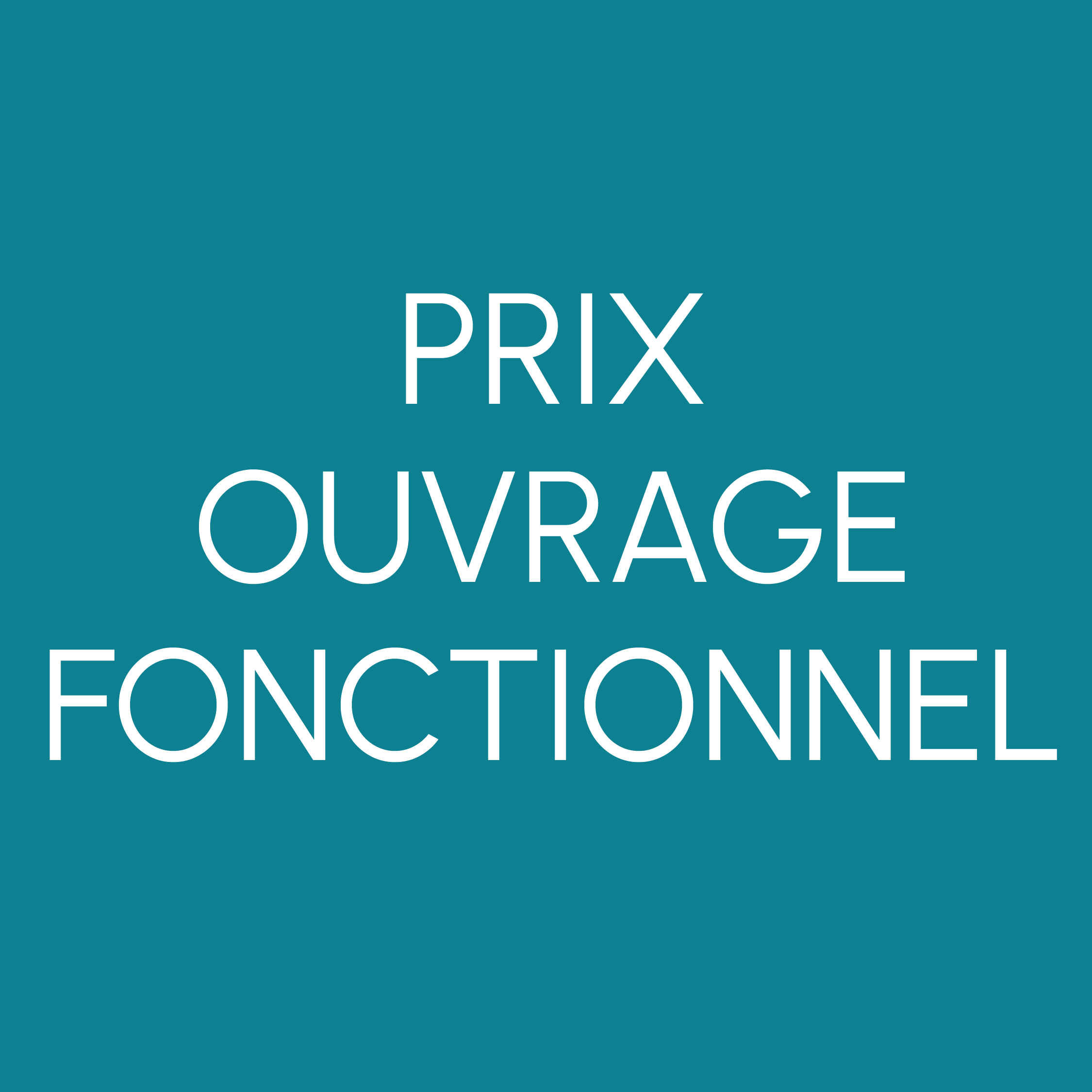 Prix catégorie ouvrage fonctionnel